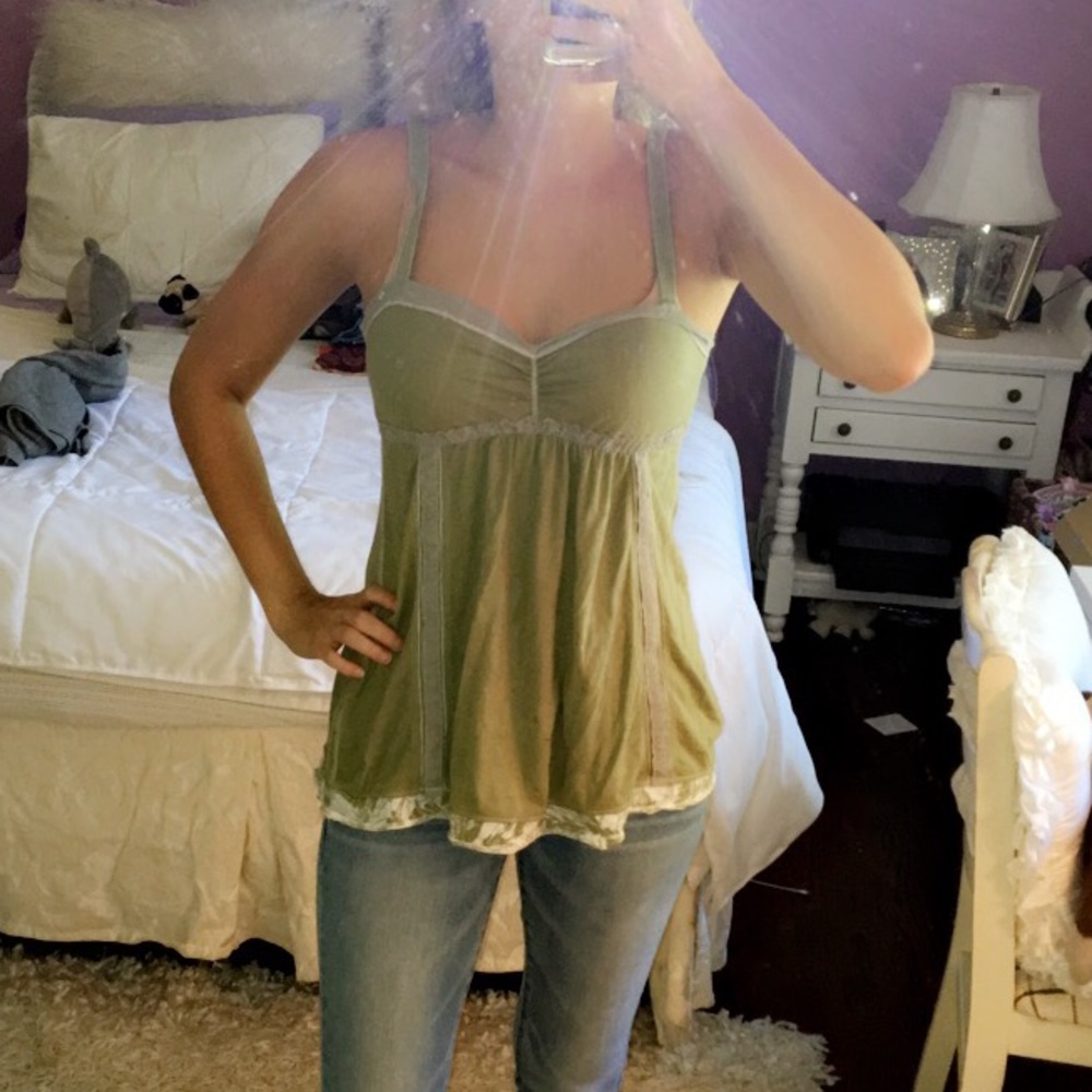 Green tank top